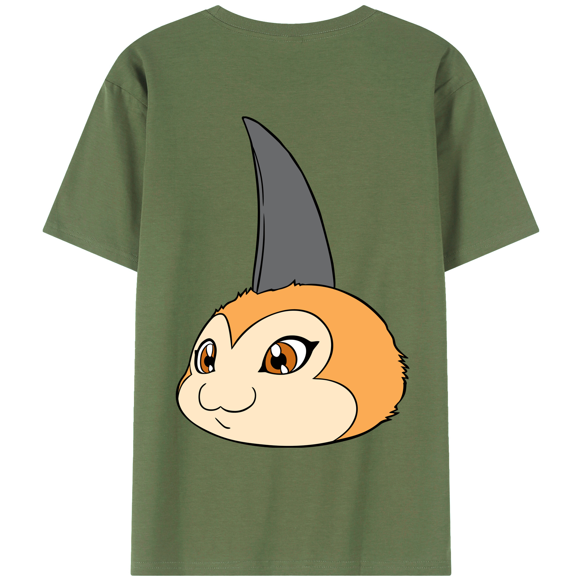 （画像用） Digimon デジタルモンスター/デジモン 綿100％ メンズ半袖Tシャツ（バックプリント） 通気性